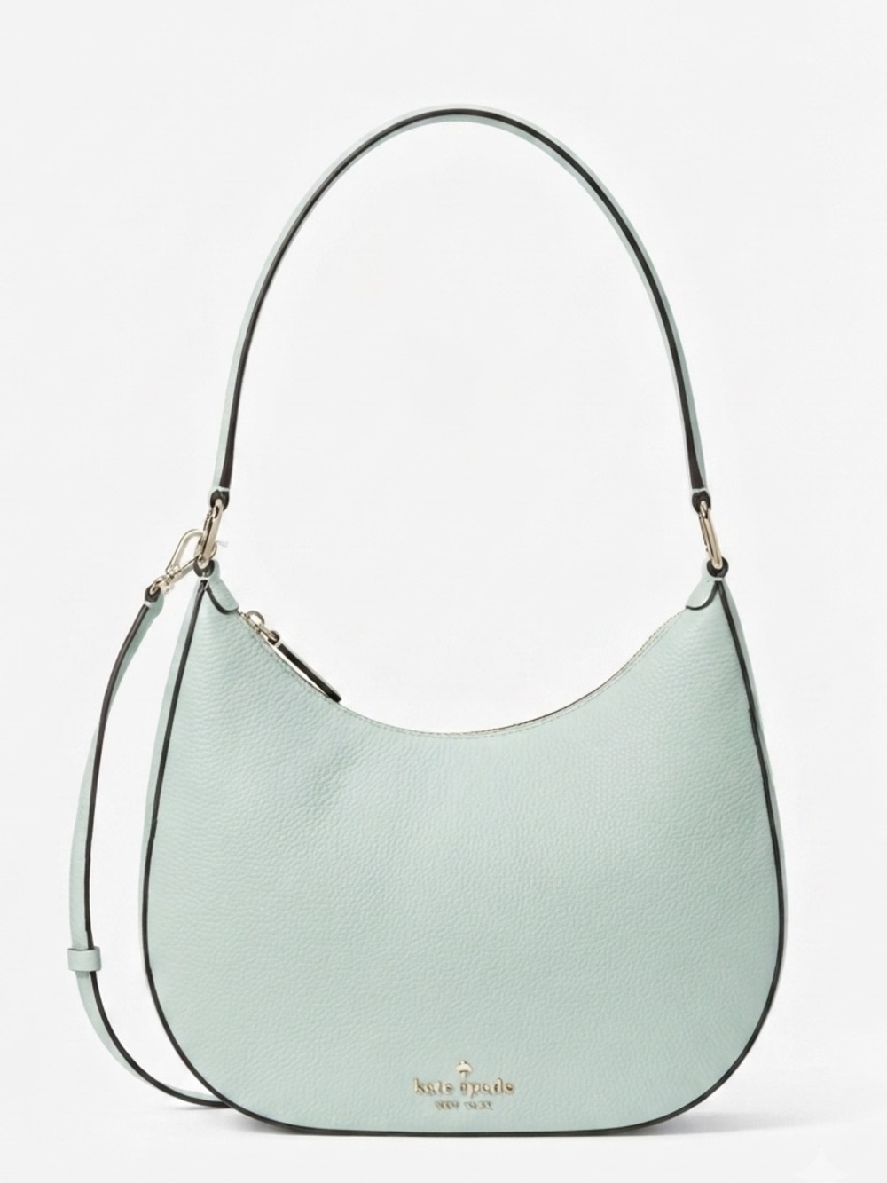 Kate Spade Janie Shoulder Crossbody Bag Pebbled Leather Crispy in Sky Blue